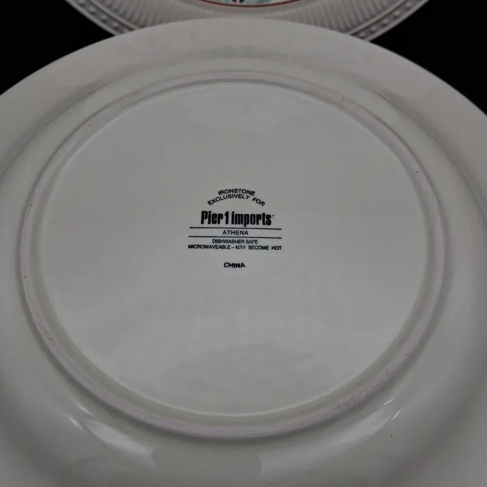Pier 1 Imports Athena Ironstone Dinner Plates 11